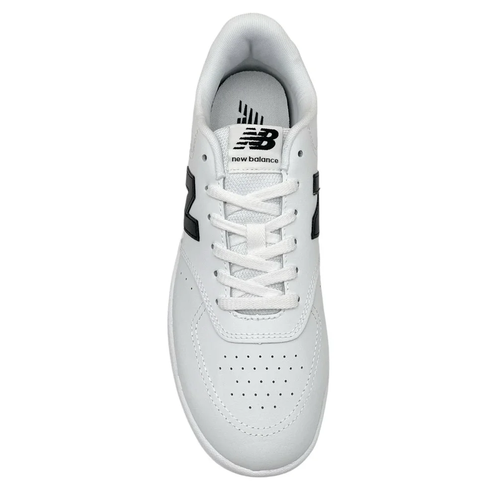 New Balance Mens BB80 Casual Leather Sneakers Size 9 White Black Low Top Fashion